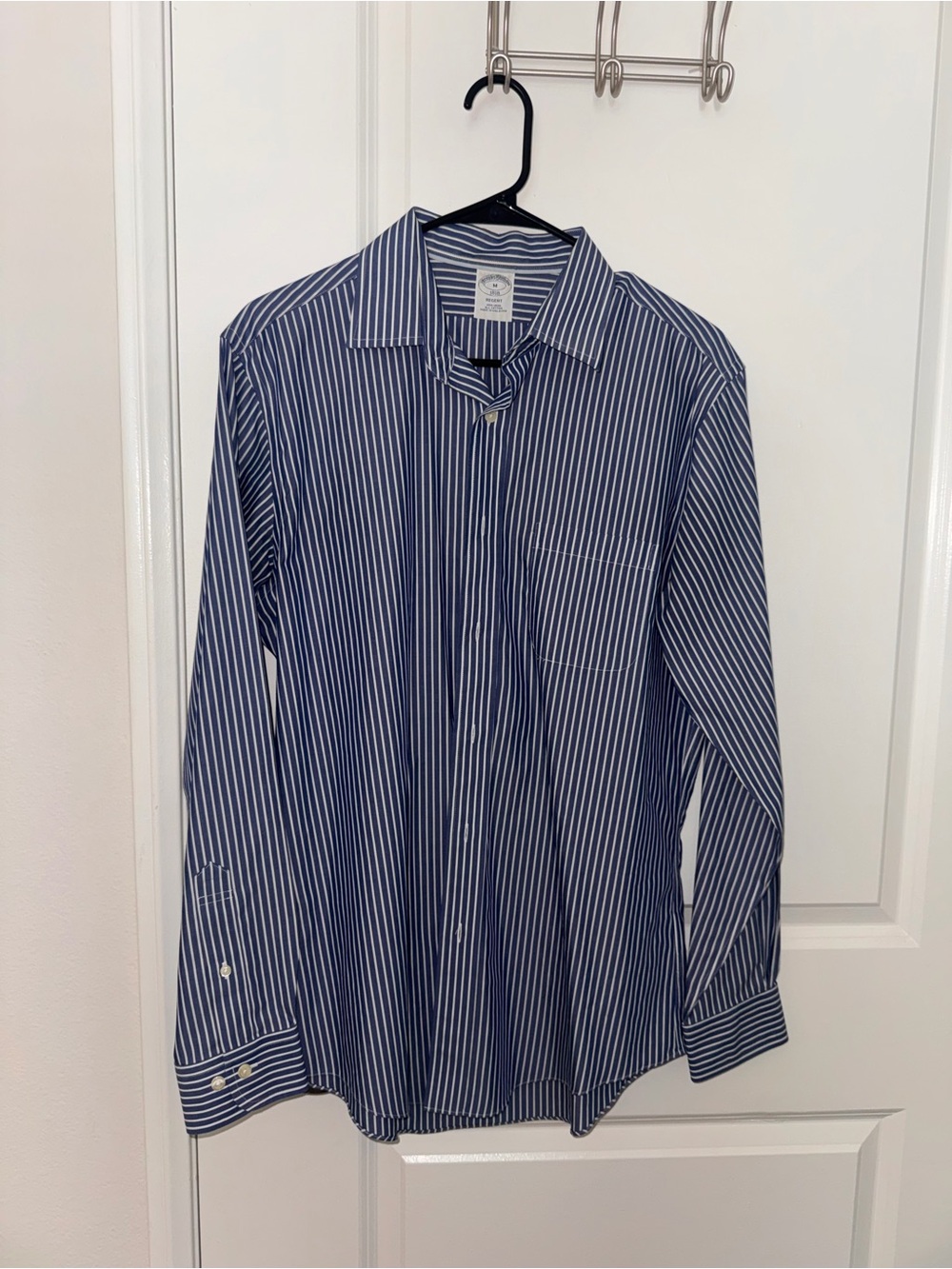 Brooks Brothers Blue and White Striped Dress Shirt
